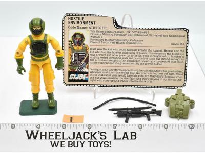Airtight #1 V1 100% Complete 1985 GI Joe ARAH Hasbro Vintage Action Figure