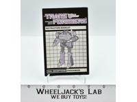 Shockwave Action Figure Instruction Manual Booklet 1985 Hasbro G1 Transformers