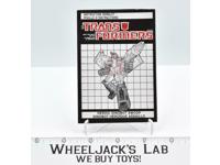 Swoop Instruction Manual Booklet CANADIAN 1985 Hasbro G1 Transformers Vintage