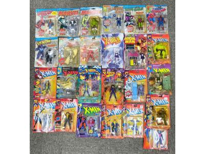 Lot of 25 Marvel Comics Action Figures 1990's Toy Biz New on Card