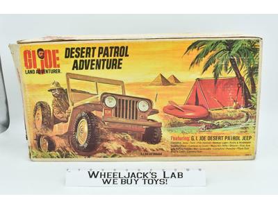 Desert Patrol Adventure Jeep &amp; Box Complete GI Joe 1971 Vintage Vehicle