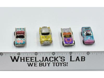 Lot of 4 Metallic/Chrome Cars 1988-89 Vintage Galoob Micro Machines