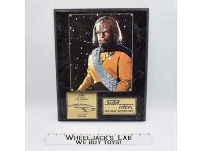Worf Lieutenant Limited Edition Star Trek 1094/2500 AUTOGRAPHED Plaque 1993