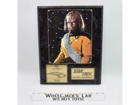 Worf Lieutenant Limited Edition Star Trek 1094/2500 AUTOGRAPHED Plaque 1993