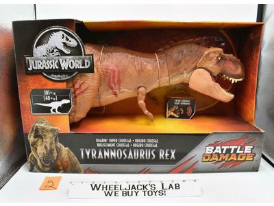 #2 Jurassic World Battle Damage Dinosaur T-Rex MIB NEW 1993 Colossal Mattel