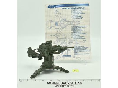 FLAK #6 Cannon 100% Complete 1982 GI Joe Hasbro Vintage Action Figure Cobra ARAH