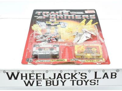 Rewind &amp; Steeljaw NR MINT SILVER Cardback W BUBBLE Vintage 1986 G1 Transformers