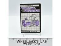 Reflector Action Figure Instruction Manual Booklet 1985 Hasbro G1 Transformers