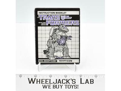 Trypticon Instruction Booklet Manual 1986 G1 Transformers Vintage