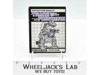 Trypticon Instruction Booklet Manual 1986 G1 Transformers Vintage