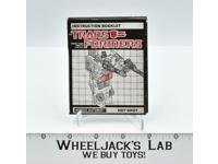 Hot Spot Action Figure Vintage Instruction Manual 1986 Hasbro G1 Transformers