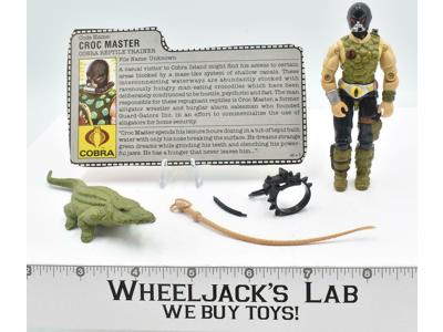 Croc Master 100% Complete 1987 GI Joe ARAH Vintage Hasbro Action Figure