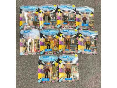 Lot of 10 Star Trek The Next Generation Playmates 1992 Action Figures