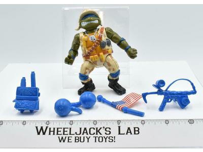 Lieutenant Leo 100% Complete Teenage Mutant Ninja Turtles 1991 Playmates Figure