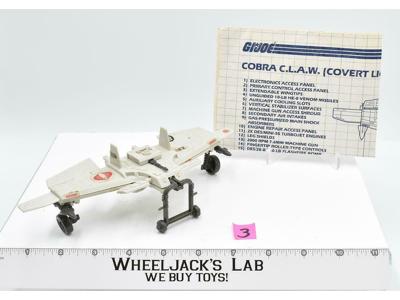 Cobra C.L.A.W. #3 Covert Light Aerial Weapon 1984 GI Joe ARAH Hasbro Vintage