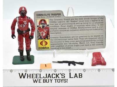 Crimson Guard #1 100% Complete V1 GI Joe ARAH Vintage Hasbro 1985 Action Figure