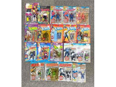 Lot of 19 Marvel Comics Action Figures 1990's Toy Biz New on Card