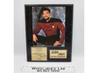 William Riker Next Generation Star Trek 1588/2500 AUTOGRAPHED Plaque 1993