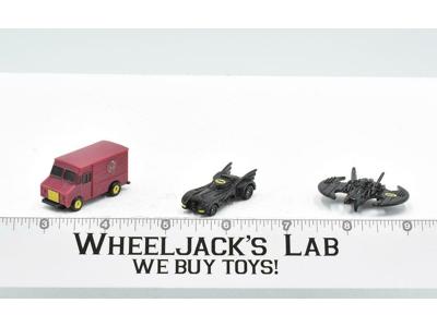 Batman Diecast Metal ERTL 1989 Micro Batmobile, Batwing, Joker Van Set of 3