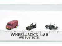 Batman Diecast Metal ERTL 1989 Micro Batmobile, Batwing, Joker Van Set of 3
