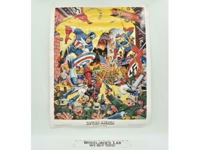 Captain America Alex Schomburg 1984 Poster 28.5 x 22.5 Cover #37 1944 Marvel