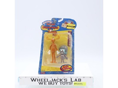 Rocky & Bullwinkle Bend-Ems 2000 Just Toys Bendable Action Figures NEW SEALED