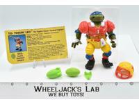T.D. Tossin' Leo 100% Complete Teenage Mutant Ninja Turtle 1991 Playmates Figure