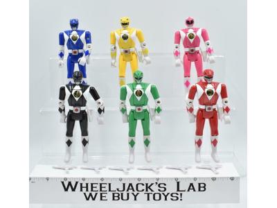 Lot of 6 Mighty Morphin Power Rangers 1993 Bandai 8" Action Figures