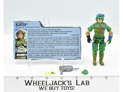 Blaster #2 V1 100% Complete 1987 GI Joe ARAH Vintage Hasbro Action Figure