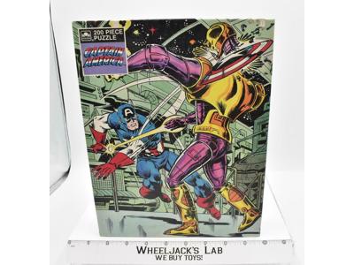 Captain America Jig Saw 200 Piece Puzzle 1988 Marvel Comics by Golden