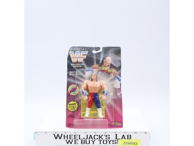 British Bulldog WWF Bend-ems 1995 JusToys Action Figure NEW SEALED