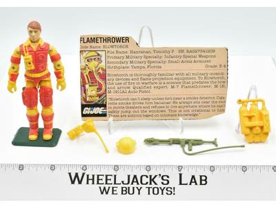 Blowtorch V1 100% Complete 1984 GI Joe Hasbro Vintage Action Figure