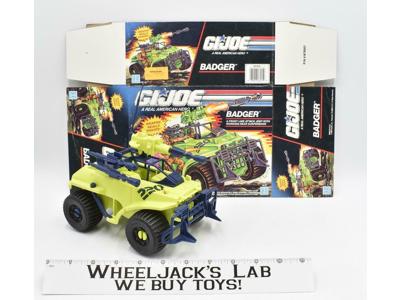 Badger 100% Complete W/ Box 1991 GI Joe Hasbro Vintage Action Figure Vehicle