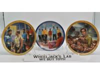 Star Trek Set of 3 James T Kirk Plates The Commemorative Collection Susie Morton