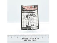 Downshift Action Figure Instruction Manual Booklet 1985 Hasbro G1 Transformers