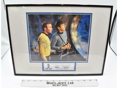 Captain Kirk &amp; Spock Star Trek AUTOGRAPHED Plaque #300 of 950