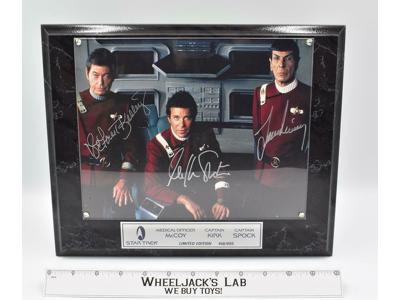 Dr. McCoy Kirk Spock Star Trek Limited Edition AUTOGRAPHED Plaque #418 of 995