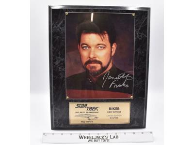 First Officer Riker Star Trek 1995 Limited Edition Plaque #214 of 950
