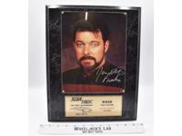 First Officer Riker Star Trek 1995 Limited Edition Plaque #214 of 950