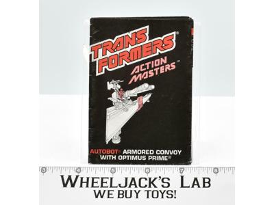 Optimus Prime Action Master Instruction Manual Booklet 1988 G1 Transformers
