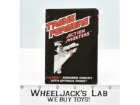 Optimus Prime Action Master Instruction Manual Booklet 1988 G1 Transformers