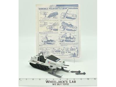 Polar Battle Bear Skimobile 100% Complete 1983 GI Joe ARAH Hasbro Action Figure