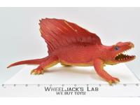 Edaphosaurus Dor Mei Red And Yellow Rubber Dinosaur 1980s Vintage Action Figure
