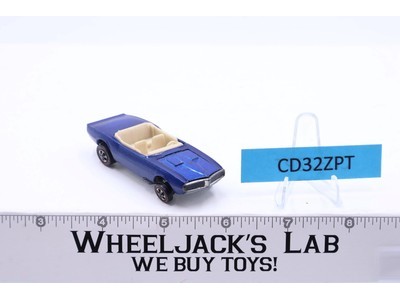 Custom Firebird Blue WHITE INTERIOR 1968 Hot Wheels Mattel Vintage Redlines RL