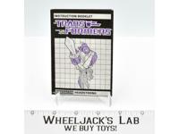 Headstrong Action Figure Instruction Manual Booklet 1986 Hasbro G1 Transformers