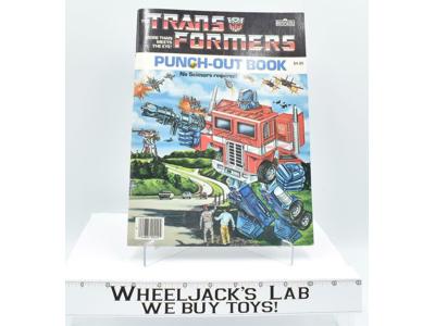 Optimus Prime Megatron Punch-Out Book Book DEAD STOCK Mint 1985 G1 Transformers