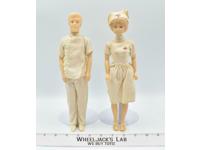 Unknown Nurse and Doctor Dolls 11" Plastic Figures