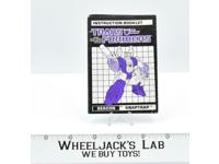 Snaptrap Action Figure Instruction Booklet Manual 1988 Vintage G1 Transformers