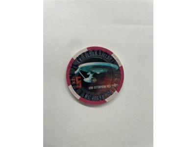 Las Vegas Hilton $5 Uncirculated Casino Chip Star Trek U.S.S. Enterprise 2006