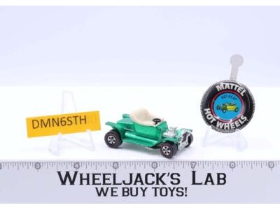 Hot Heap Green 1968 Redline Hot Wheels Mattel Vintage RL w/ Button